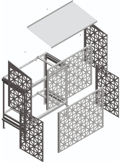 Подставка под два кондиционера с декоративными панелями